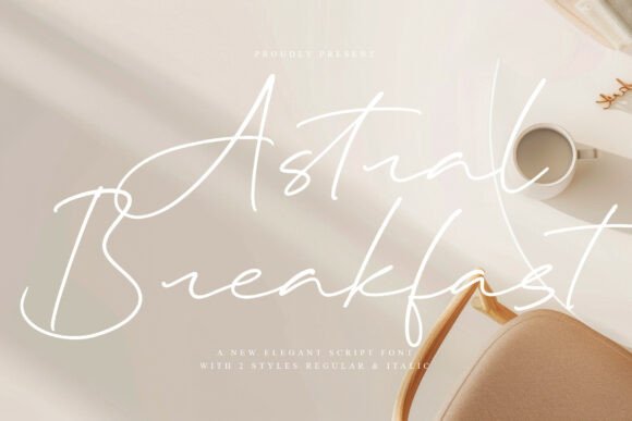 Astral Breakfast: Elevate Your Design with Refined Script Typography