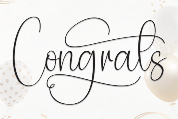 Congrats: Elevating Design with Elegant Script Typography