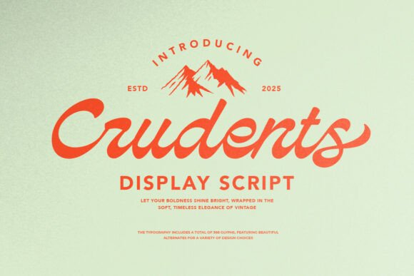 Crudents: Elevating Your Design with a Bold Display Script