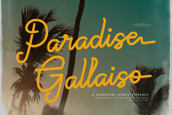 Discover Paradise Gallaiso: A Font for Effortless Summer Style