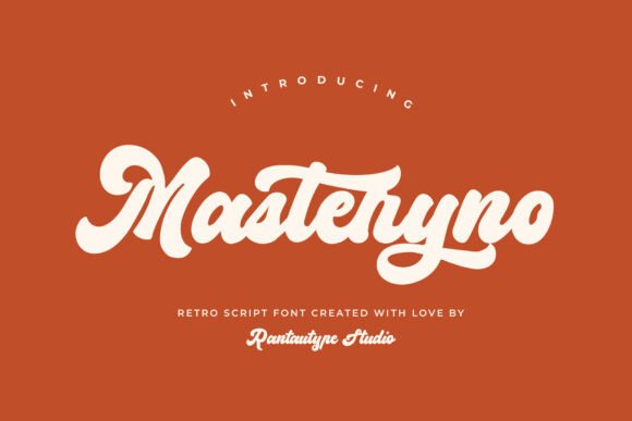 Masteryno: Retro Script Font with Groovy Mid-Century Vibes
