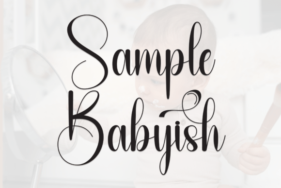 Sample Babyish: The Elegant Script for Gentle Branding