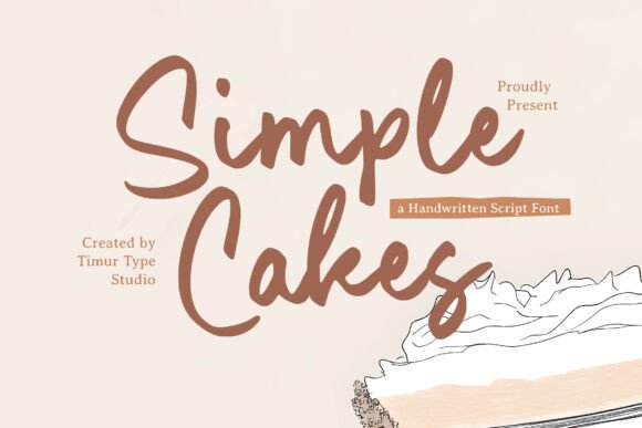 Simple Cakes: A Whimsical Font for Warm Design