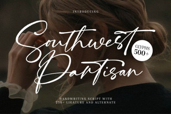 Southwest Partisan: Elevating Design with Luxurious Cursive Script