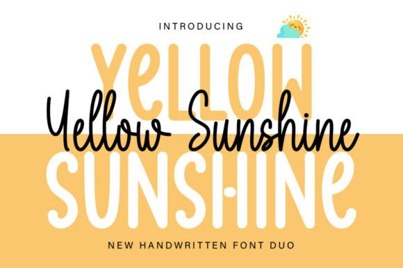 Yellow Sunshine Duo: A Romantic Font for Modern Design