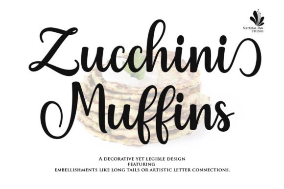 Zucchini Muffins: The Sweet Spot of Script Typography